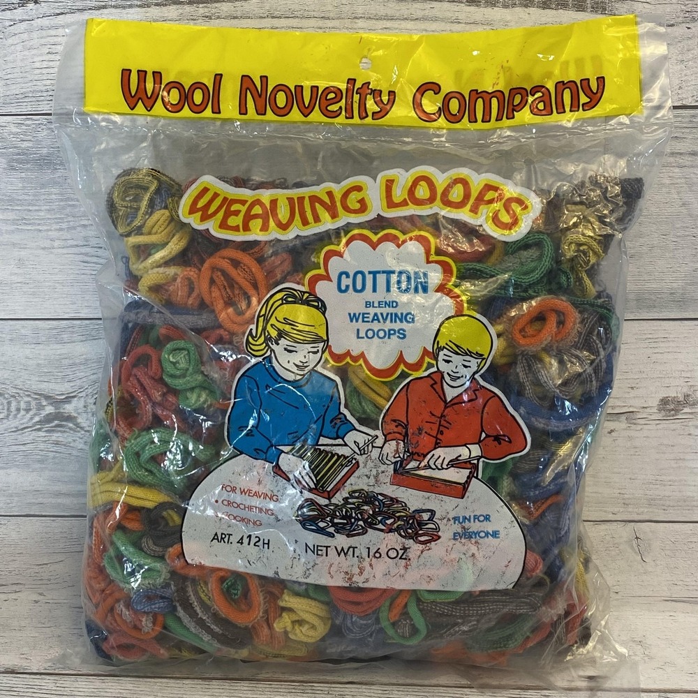 Wool Novelty Company Cotton Blend Weaving Loops 16 Oz Multicolor USA Craft